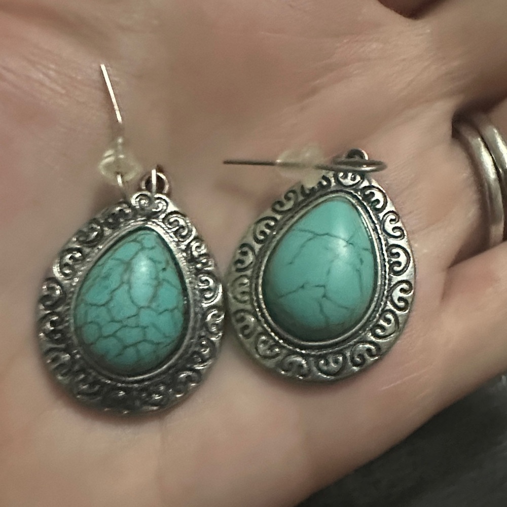 Turquoise Teardrop Earrings